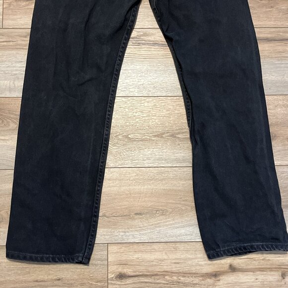 Men's Levis 505 Regular Fit Denim Jeans SZ 33x30 Black Modern Cotton Red Tab - Picture 9 of 13